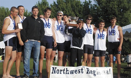 The Mt. Baker boys varsity 8’s won gold at the U.S. Rowing Regional Championships in May. MIHS students Cole Johnson