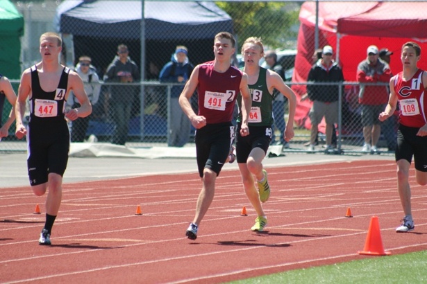 Mercer Island's Eric Schulz races on the second lap of the boys 800-meter race. Schulz won the heat and finished second overall in the finals.