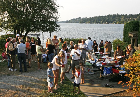 More than 50 people attended the National Night Out potluck gathering at Fruitland Landing on Tuesday