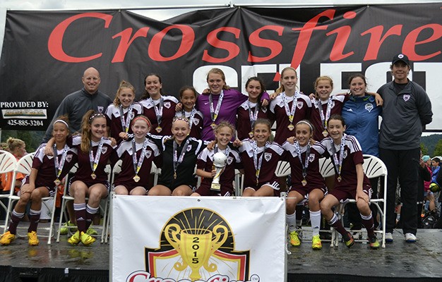 The Mercer Island girls U14 Thunder won the silver division championship at the Crossfire Select tournament July 24-26 in Redmond.