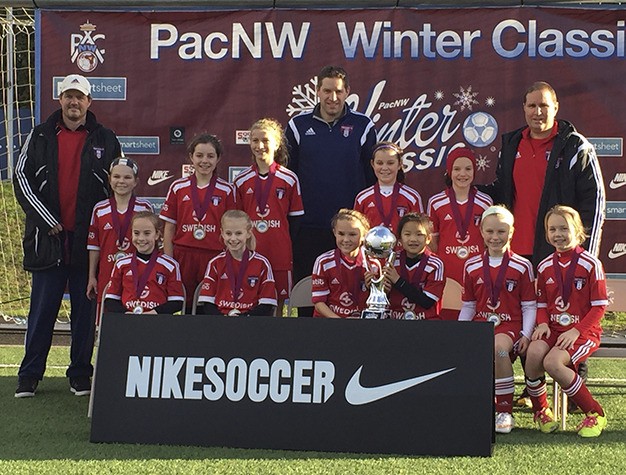 Eastside FC GU10 Red went undefeated through five games to win the PacNW Winter Classic