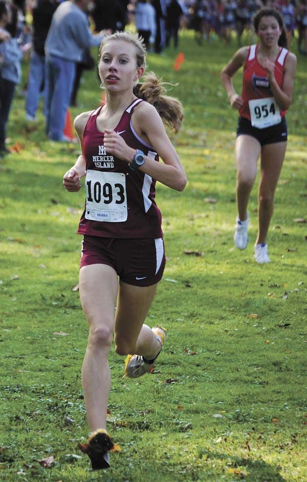 Katia Matora was the individual girls race winner during the SeaKing district cross country meet last Thursday. She and the Mercer Island girls will race this weekend at the state meet in Pasco