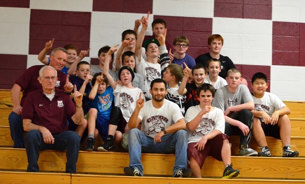 The Islander Middle School wrestling team won the league tournament in December.