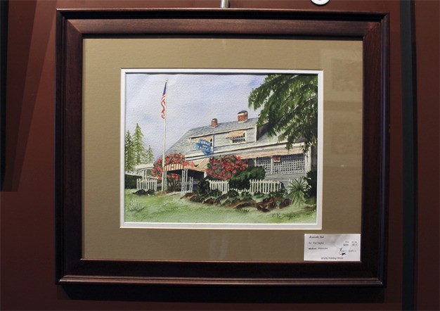 A watercolor painting of the Roanoke Inn
