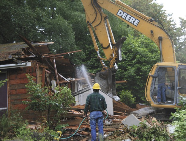 A house at 3442 72nd Place S.E. in the First Hill neighborhood was demolished last Wednesday morning to make space for a new home to be built.