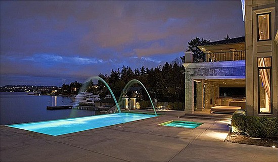 The swimming pool at a $23.8 million mansion for sale near Faben Point on Mercer Island is listed by the real estate company Zillow among the top 10 swimming pools at homes presently offered for sale across the nation.