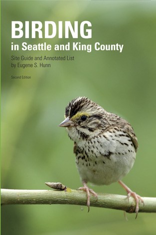 A savannah sparrow graces the cover of ‘Birding in Seattle and King County