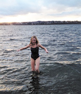 Mercer Island sixth-grader Declan Chapin has jumped into Lake Washington 185 times. Her last jump was on Christmas Day.