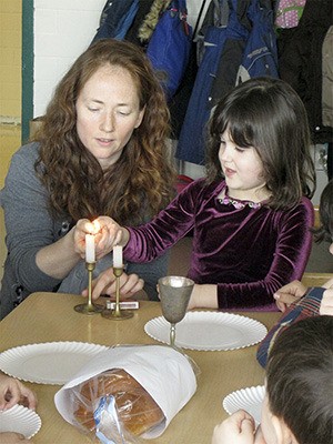 Members of Mercer Island's Stroum Jewish Community Center celebrate Shabbat Unplugged.