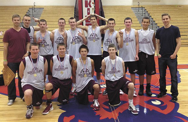 The Mercer Island JV boys basketball team won the High School Under 1000 Championship in the 2012 23rd NW Sports AAU boys basketball tournament in Reno