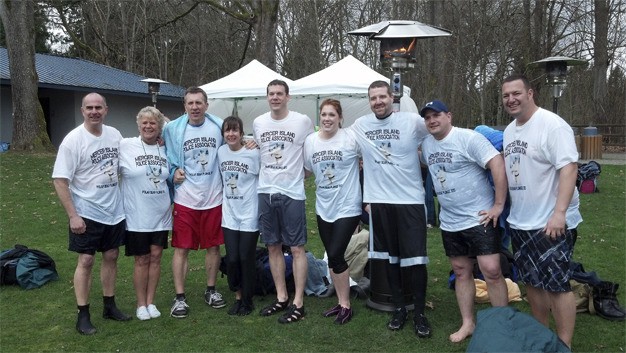 Mercer Island Police Department participants in the Special Olympics Polar Plunge on Sunday