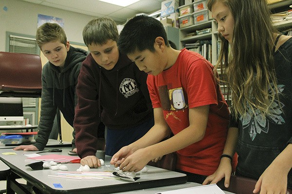 Islander Middle School students from left; Ryan Shobe