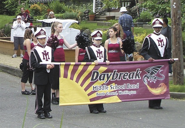 The new Daybreak Middle School marching band of Battle Ground