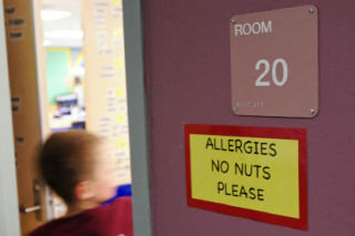 This no-nuts classroom is one of several at Island Park Elementary.