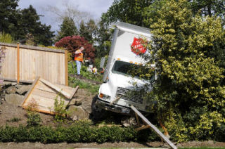 A donation truck from the Salvation Army rolled across a trail