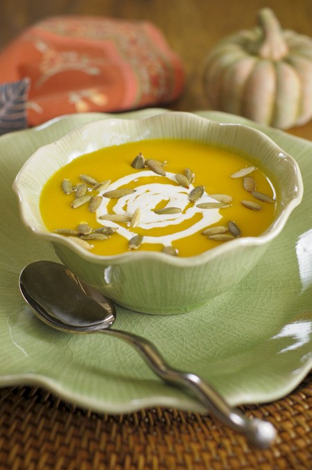Looking for a new soup recipe to warm you up this fall? Give this pumpkin soup a try.