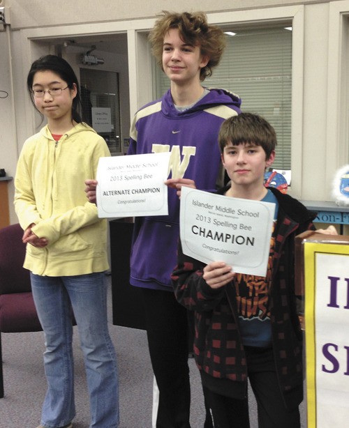 IMS sixth grader Damien Snyder won the IMS spelling bee