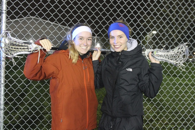 Girls lacrosse captains Holly Waggoner (left) and Sophia Cero (Joe Livarchik/staff photo).