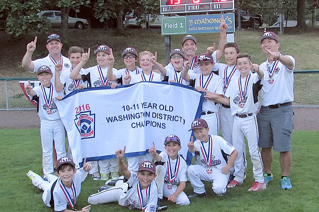 The Mercer Island 10-11 All-Stars defeated Eastlake 19-13 to win the District 9 championship on July 6 in Redmond. Mercer Island advanced to the state tournament
