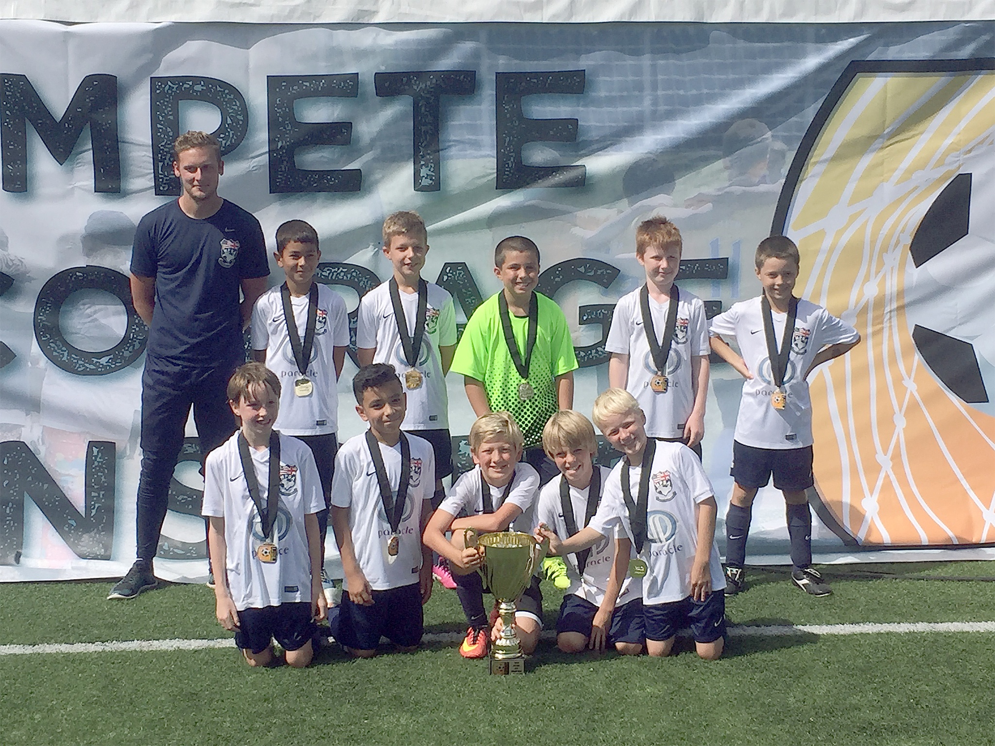 The NPSA Boys U11 Navy won the silver division at the Starfire Xtreme Cup