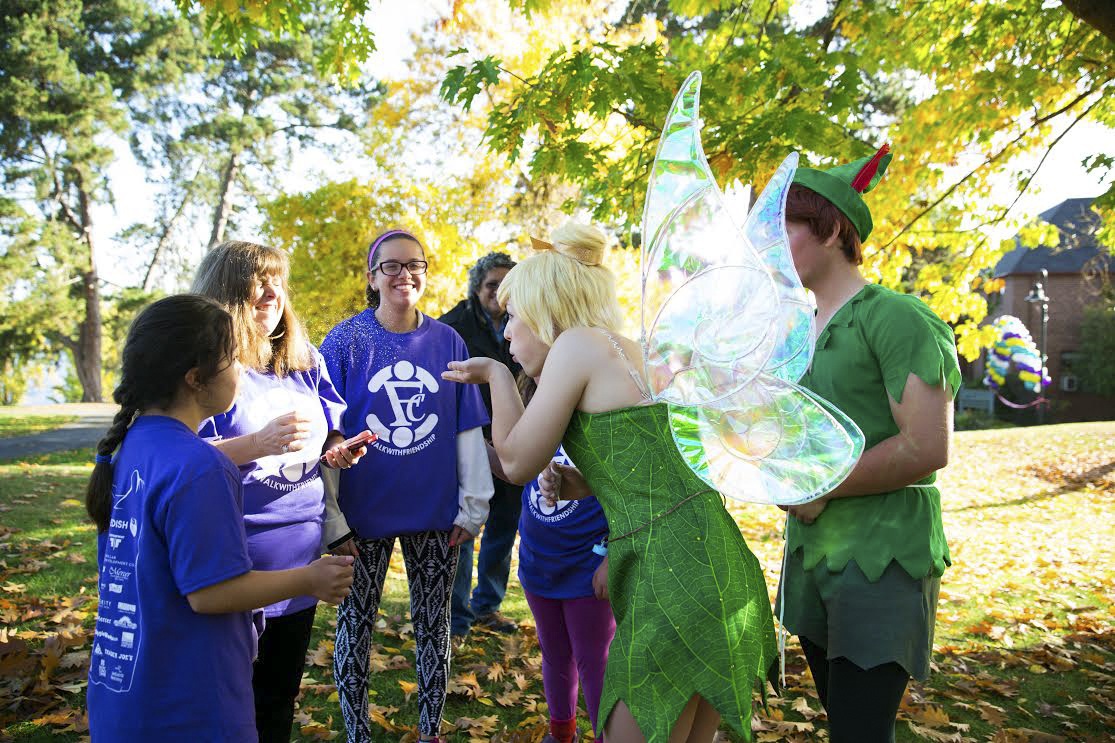 Tinkerbell entertains children at last year's Walk with Friendship. This year's walk will be held on Oct. 9 in Luther Burbank Park. Photo courtesy of Robin Slutsky.