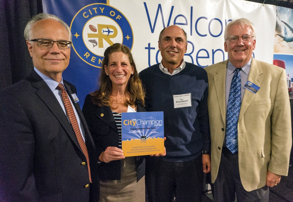 Rep. Tana Senn (second from left) was recognized with a City Champion Award on Sept. 7. Contributed photo.