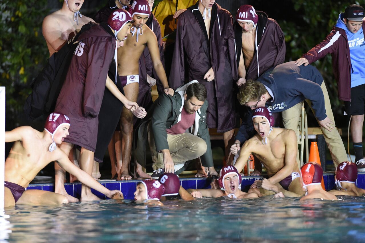 The Mercer Island boys water polo team completed the first half of the season recently with a big win over Shorewood 23-13. Photo courtesy of James Jantos