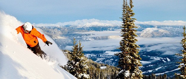 A snowboarder plies the slopes at Whistler/Blackcomb on Jan. 22.