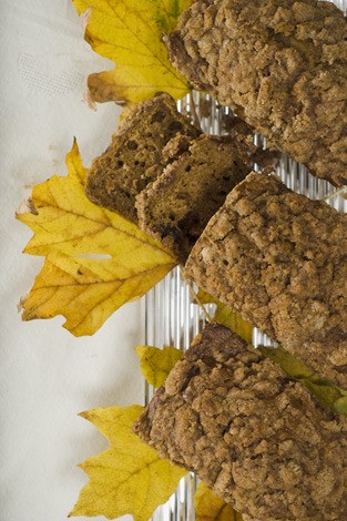 This pumpkin bread with a streusel topping is a fall  favorite.