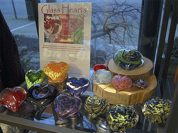 Find glass-blown hearts in 12 locations