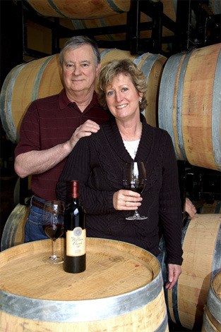 Rod and Leslie Balsley at William Church Winery. Leslie grew up on Mercer Island.