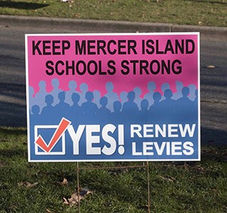 ‘Yes’ campaign on Mercer Island is pushing community members to vote yes twice for levy renewals in the Feb. 9 special election.