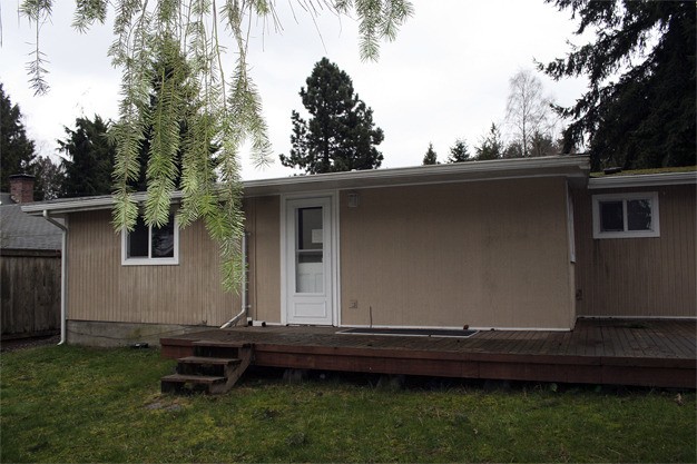 The backyard of this foreclosed home at 2213 61st Ave. S.E. near Interstate 90. It sold for $275