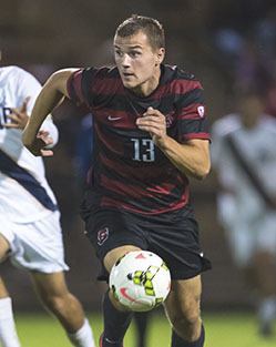 Jordan Morris scored twice in the College Cup final to help the Stanford Cardinal men's soccer team win its first NCAA championship Sunday