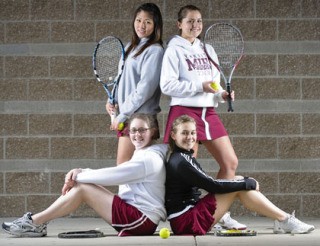 Islander girls tennis senior co-captains