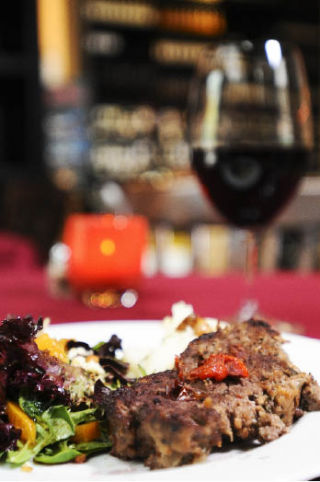 Meatloaf with Red Wine Glaze is one of several entrées on the menu.