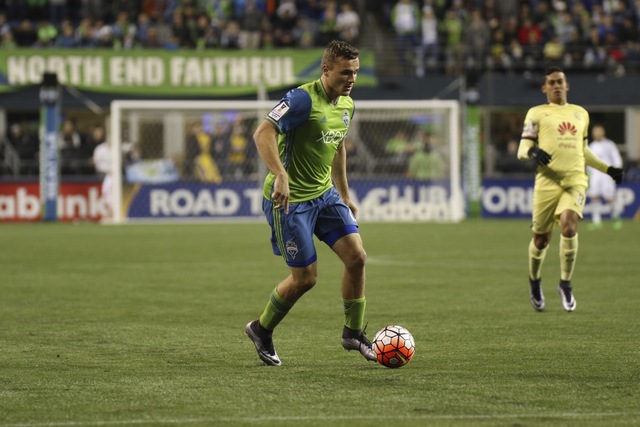 Seattle Sounders FC forward Jordan Morris, a Mercer Island native, played 108 minutes in Saturday’s MLS Cup final in Toronto. The Sounders defeated Toronto FC in penalty kicks 5-4. Photo courtesy of Dan Poss/Sounders FC Communications.