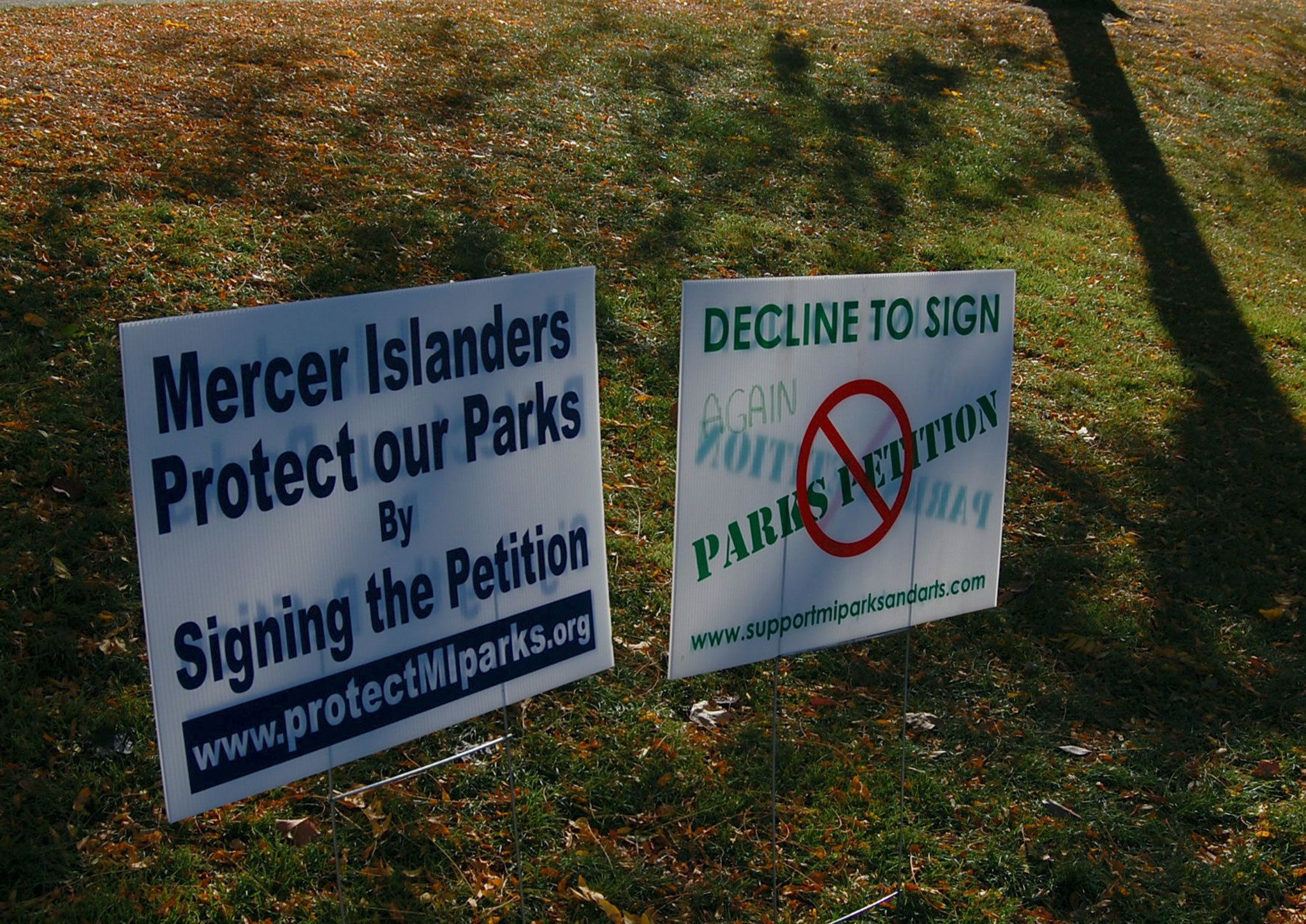 Petitions to protect Island parks from development, including the planned Mercer Island Center for the Arts (MICA) in Mercerdale Park, sparked a controversy in the community. Katie Metzger/staff photo