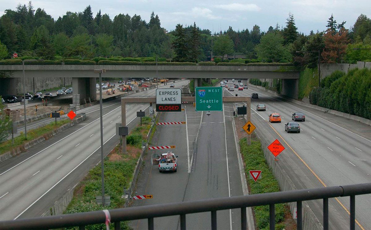 The center lanes of Interstate 90 are scheduled to close in mid-2017. File photo