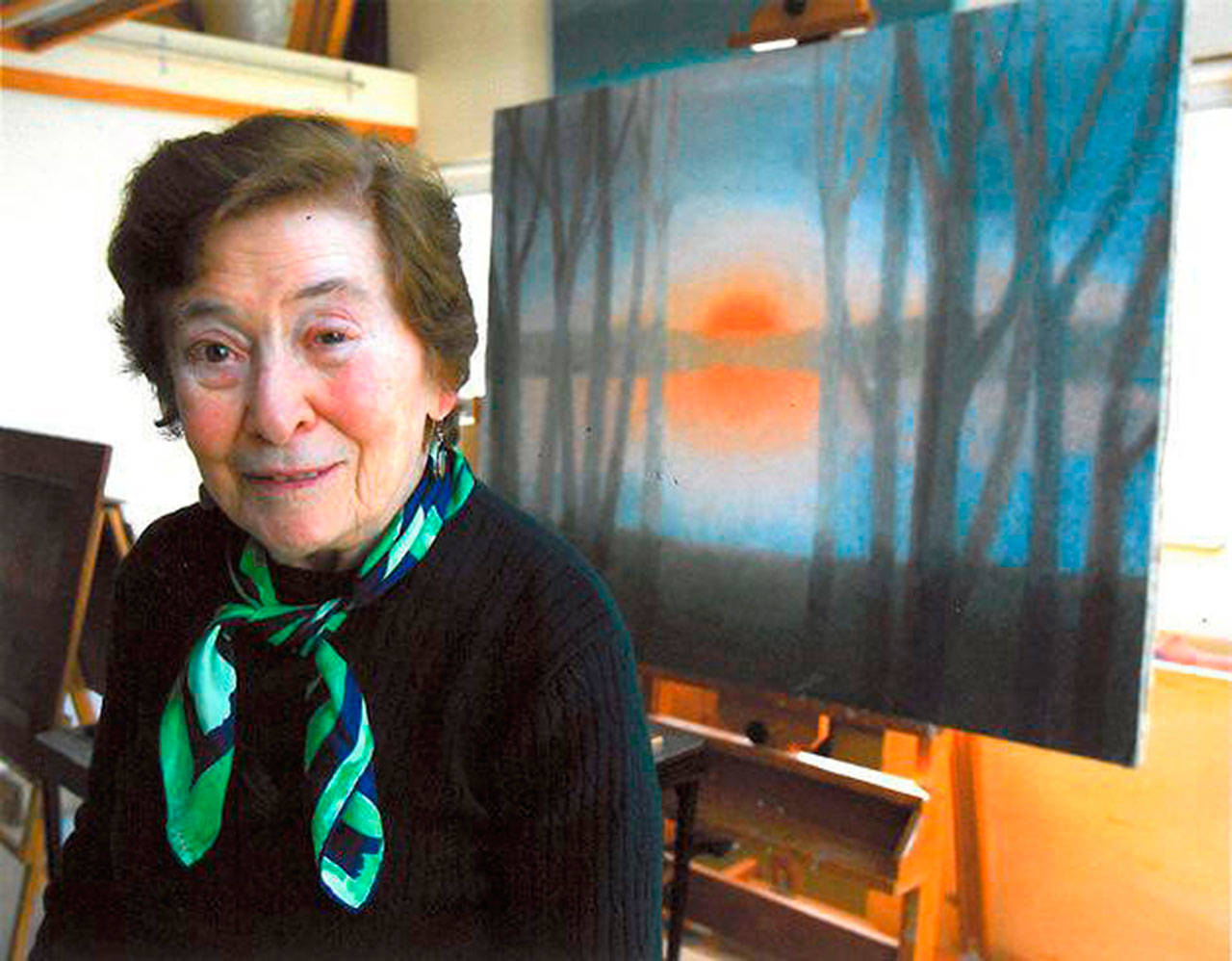 After surviving Nazi death camps, Islander Maria Frank Abrams became an artist. Her work will be on display at the Mercer Island Library from April 1-30. Photo courtesy of KCLS