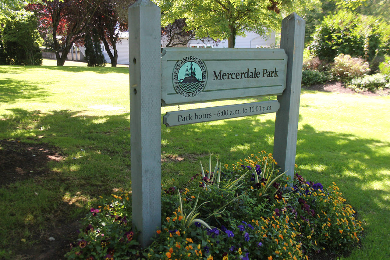 A Mercerdale Park sign. File photo