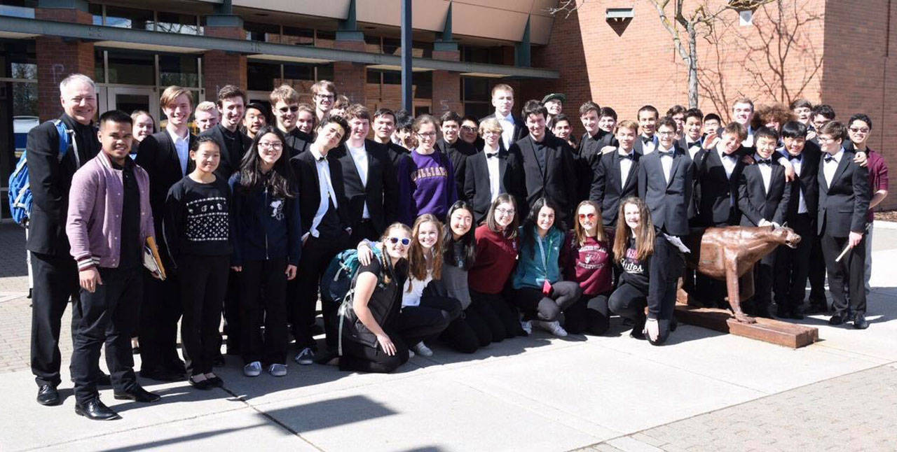 The Mercer Island High School Jazz Band participated in a festival in Spokane recently, receiving the sweepstakes award. Photo courtesy of Craig Degginger/Mercer Island School District
