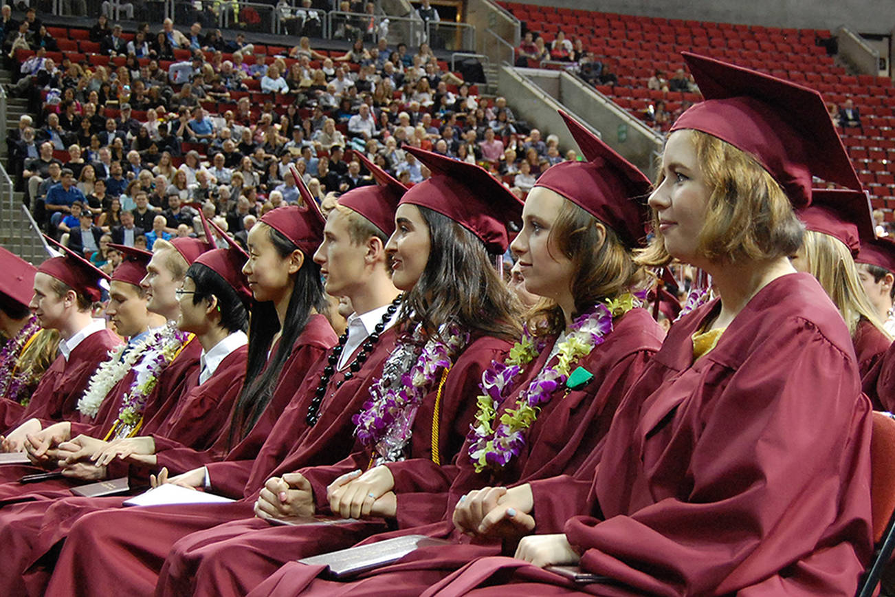 Mercer Island High School graduates 328, including 7 valedictorians