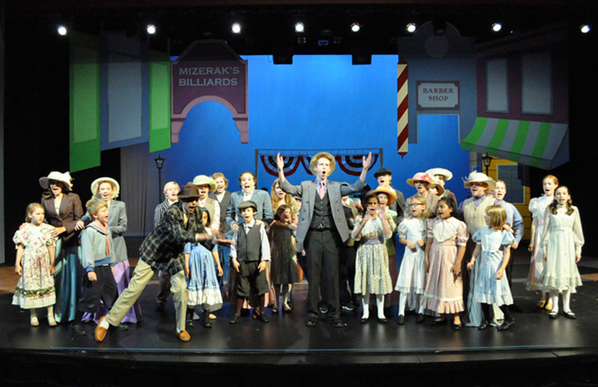 Youth Theatre Northwest will celebrate the closing weekend of “The Music Man Jr.” with a special event on July 30 honoring Islanders Harold and Mary Fran Hill. Harold Hill is also the name of the main character in the show. Photo courtesy of YTN