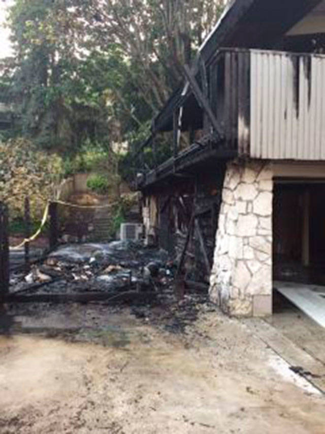 A home caught fire in the 4100 block of 96th Ave. SE on Aug. 9. Photo courtesy of MIFD