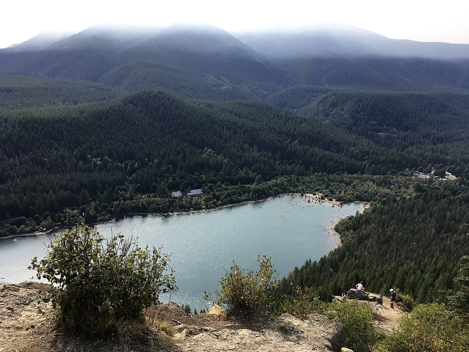 Photo courtesy of James Martin                                Sportswriter Shaun Scott hiked to the top of Rattlesnake Ledge on Sept. 4 in North Bend.