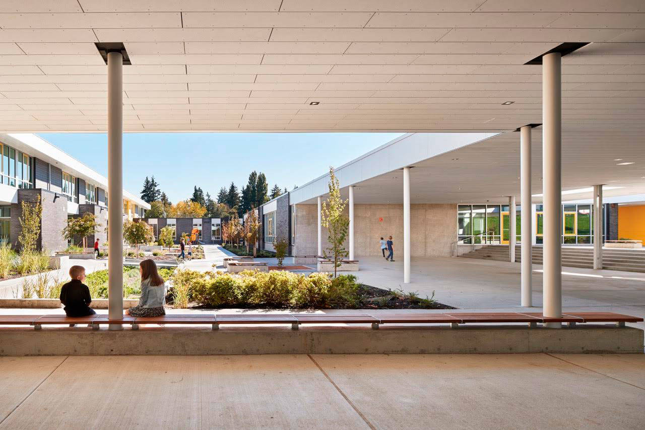 The American Institute of Architects selected Mercer Island’s new Northwood Elementary as a recipient of a national architectural award. Photo courtesy of Mahlum Architects