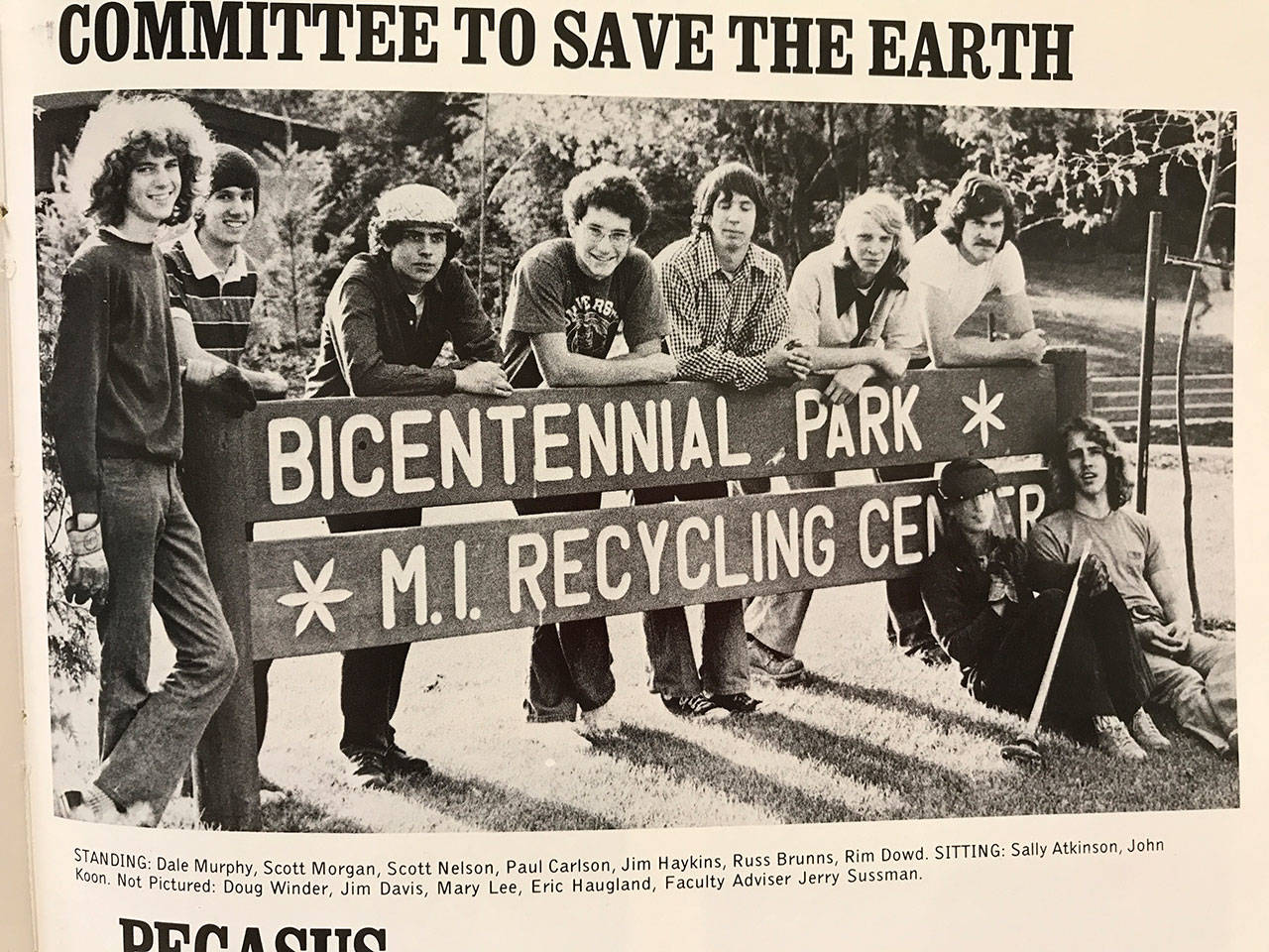 The 1977 Committee to Save the Earth students. Courtesy photo