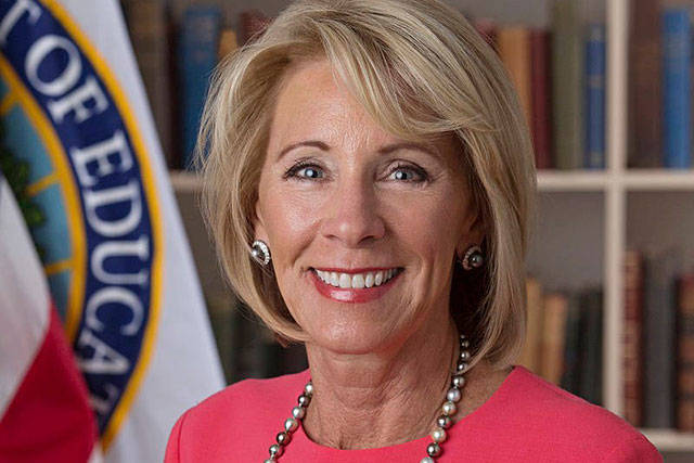 Betsy DeVos, the 11th secretary of the Department of Education. Photo courtesy of Wikipedia