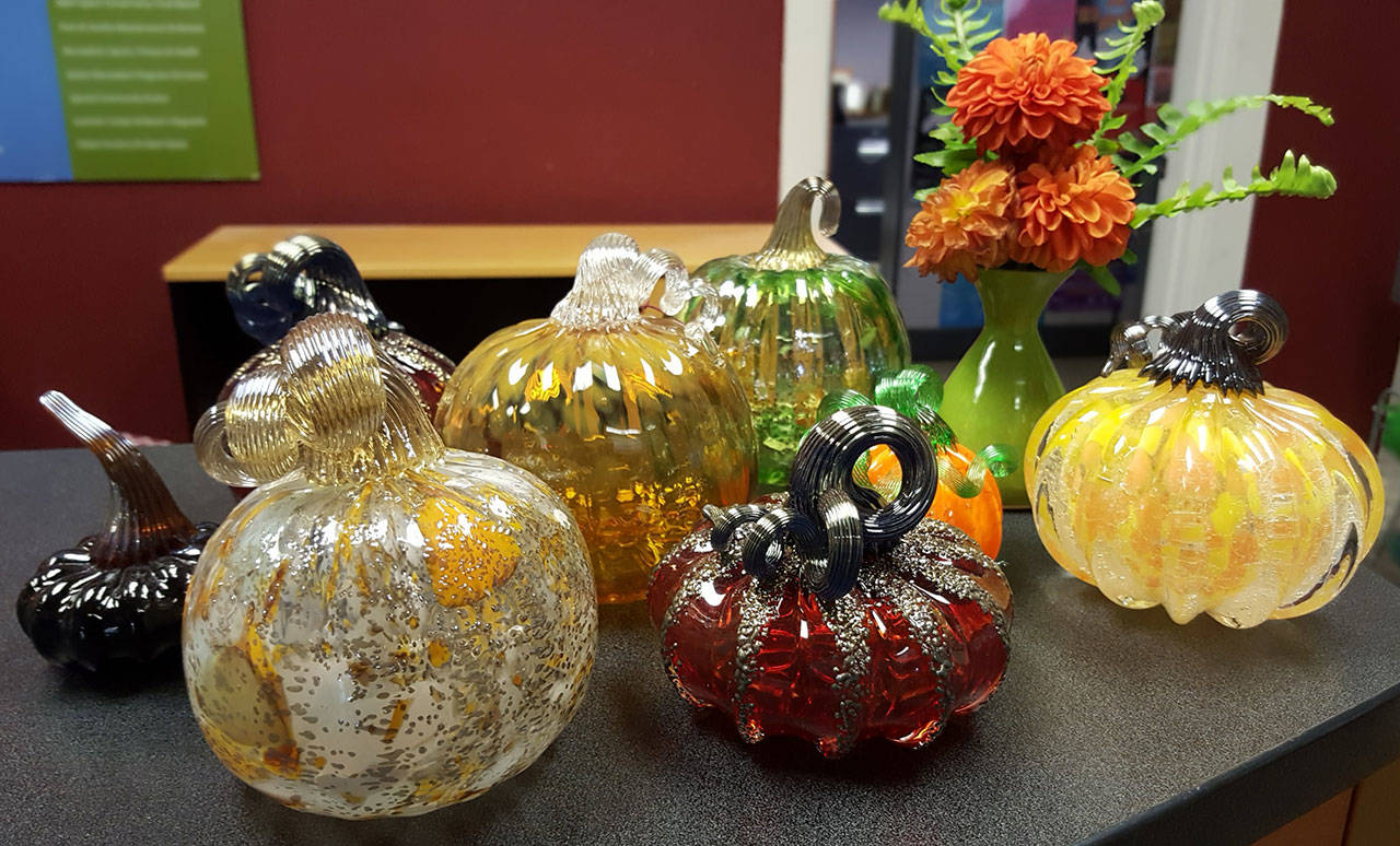 MIYFS partners with artists and businesses every year for its glass Pumpkin Patch fundraiser. File photo